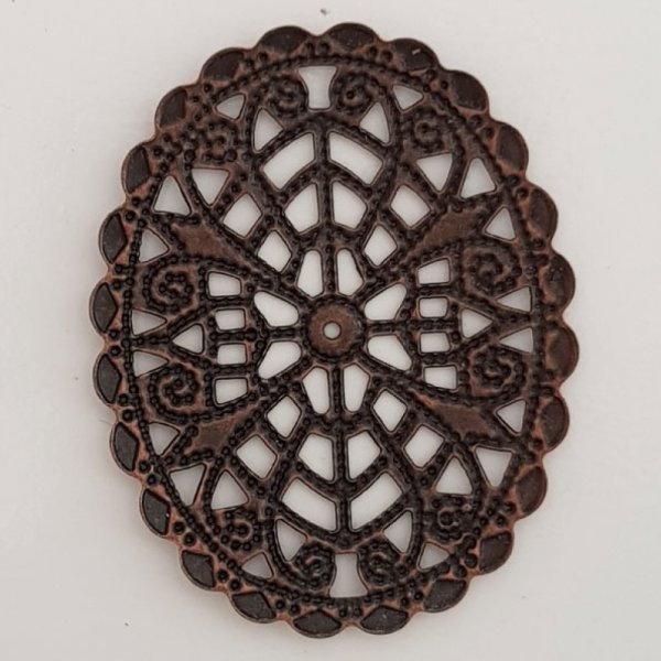 blomst charme metal N&deg;103 kobber gravering