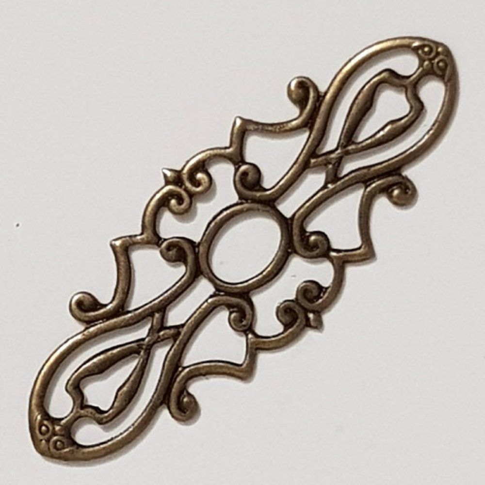 Flower Charm Metal N°105 Bronze gravering