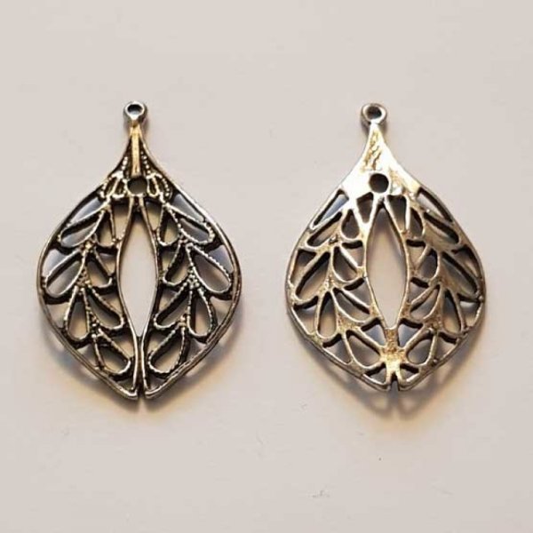 Breloque Fleur M&eacute;tal N&deg;137 Argent