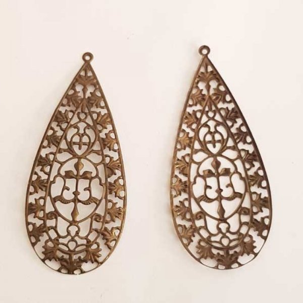 Breloque Fleur M&eacute;tal N&deg;173 Bronze