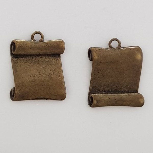 Charm bog pergament Grimoire N&deg;02 Bronze