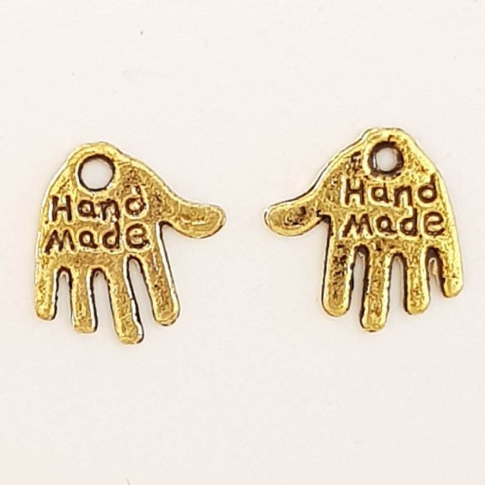 Hånd charm "MADE HAND" N°01 Guld