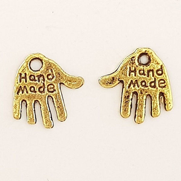 H&aring;nd charm "MADE HAND" N&deg;01 Guld