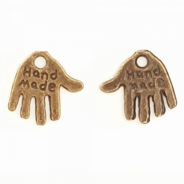 H&aring;nd charm "MADE HAND" N&deg;01 Bronze