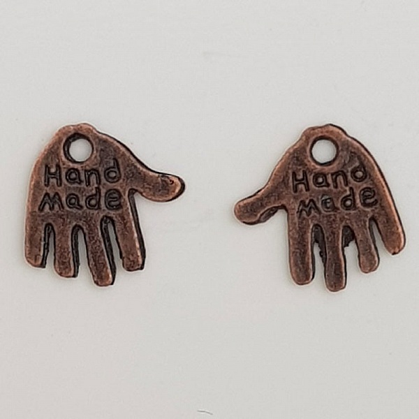 H&aring;nd charm "MADE HAND" N&deg;01 Kobber