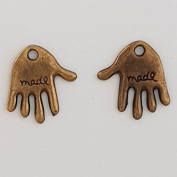 H&aring;nd charm "MADE "N&deg;05 Bronze