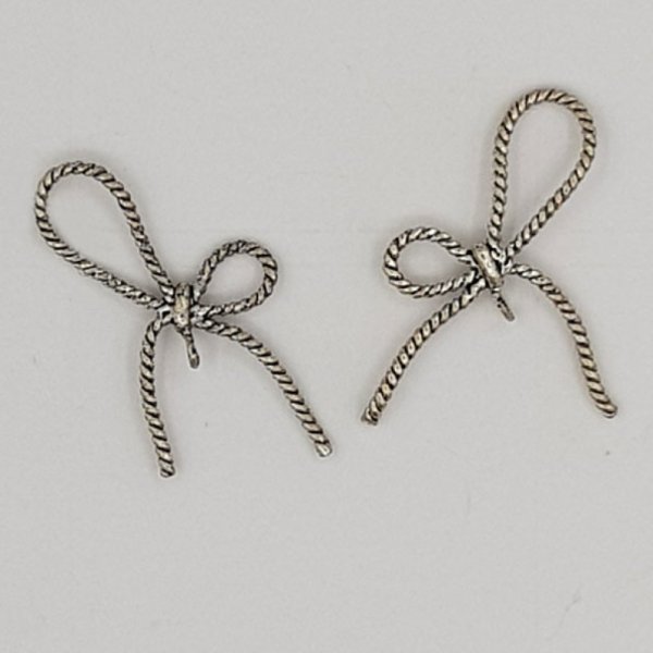 S&oslash;lv Bow Tie Charm N&deg;08 s&oslash;lv metal bow tie charme