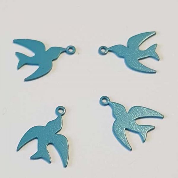 Breloque Oiseau N&deg;04 Turquoise