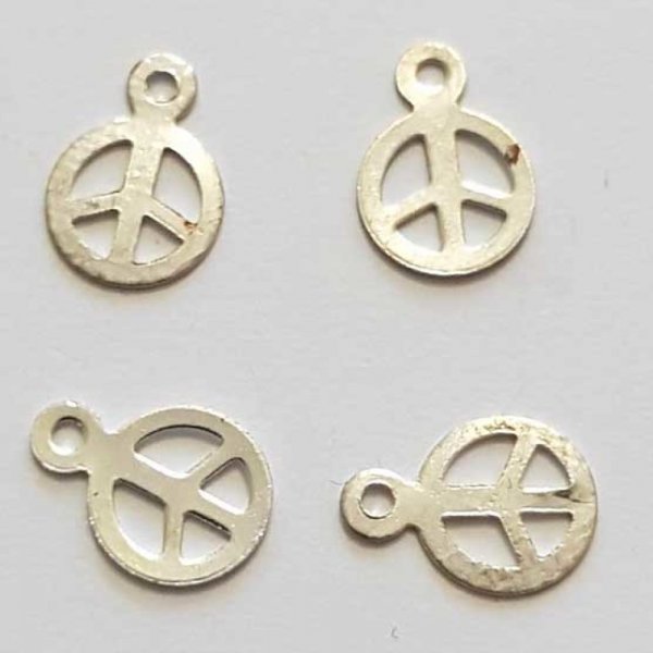 Breloque Peace & Love N&deg;12 Argent