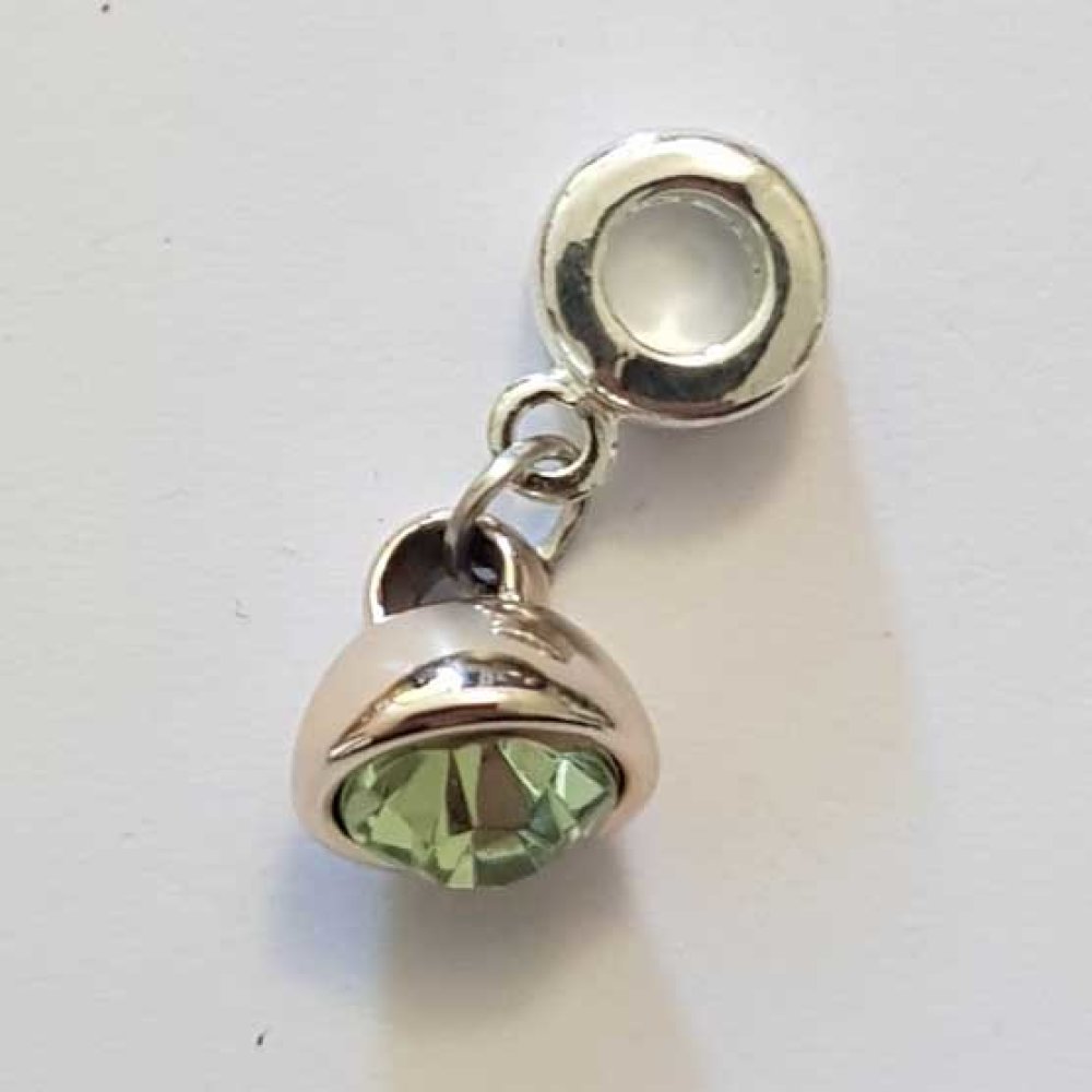 Breloque Pendentif Strass Vert N°1013