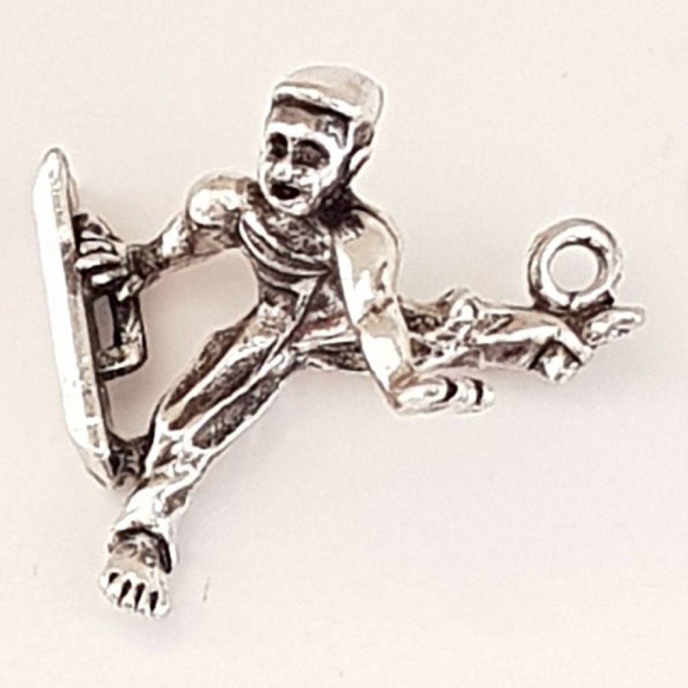 Sølv Knap Horse Sport Charm