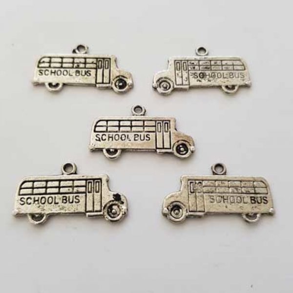 Breloque Voiture N&deg;06 Argent x 5 pi&egrave;ces