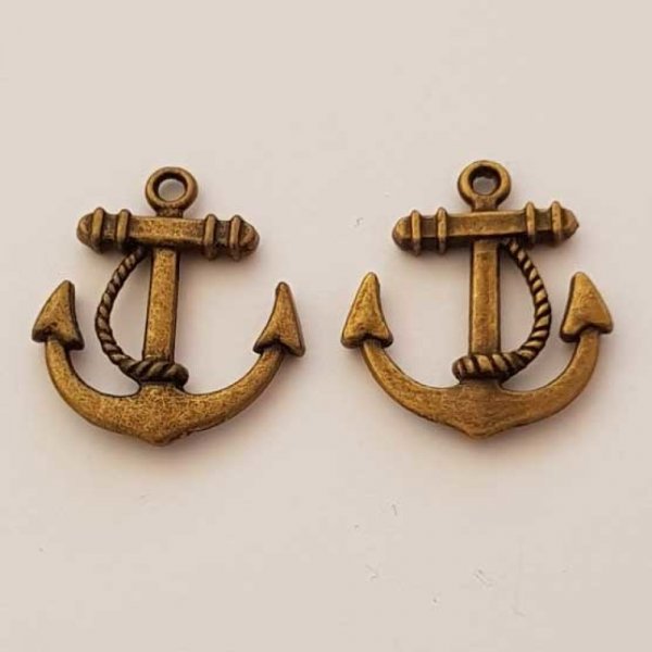 Breloque ancre N&deg;02 Bronze