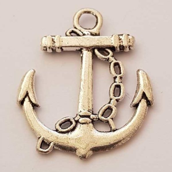 Breloque ancre N&deg;04 Argent