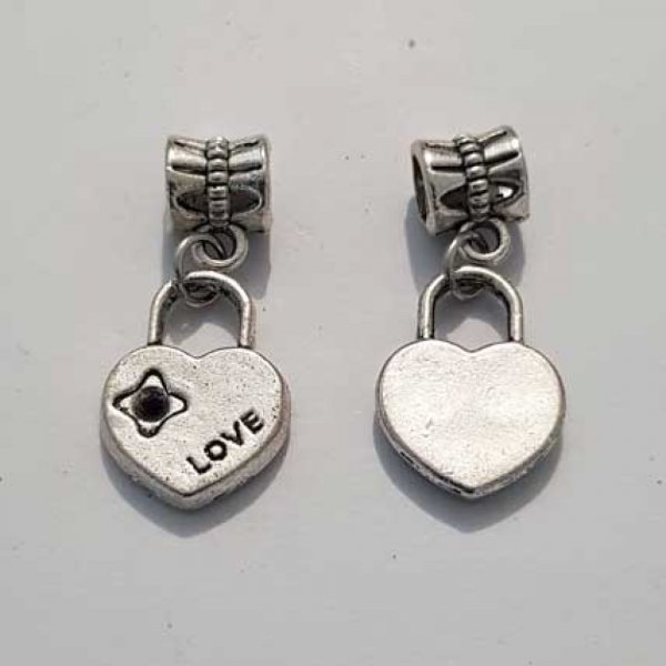 Breloque cadenas serrure N&deg;14 Argent