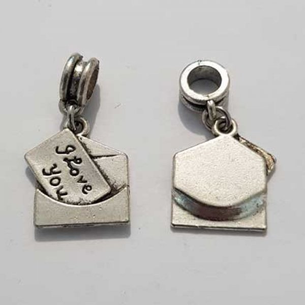 Breloque enveloppe N&deg;02-01 Argent