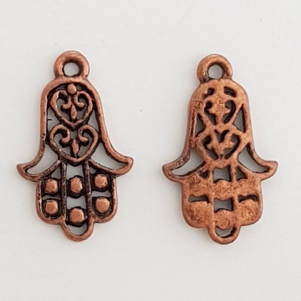 Hamsa h&aring;nd charme N&deg;02 Bronze