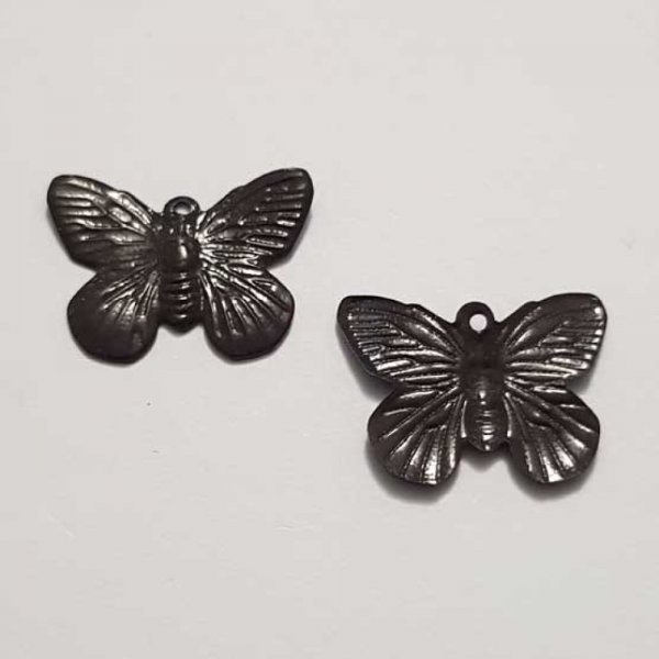 Breloque papillon N&deg;25 Marron 18 x 14 mm