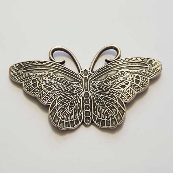 Breloque papillon N&deg;26 Argent 62 x 35 mm