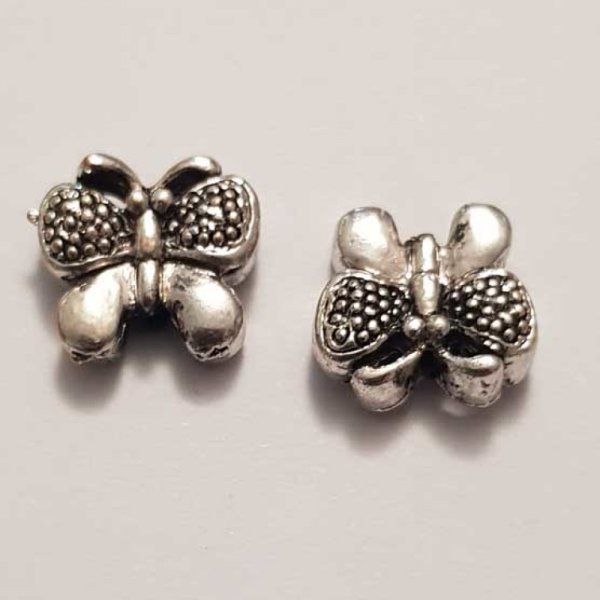 Breloque papillon N&deg;32 Argent 10 x 10 mm