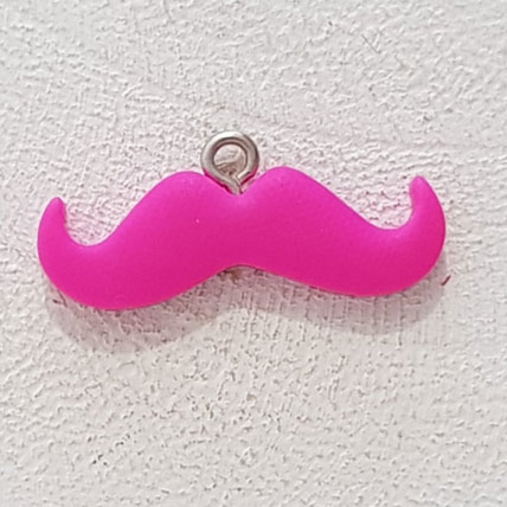 Vedhæng Moustache N°06 Fushia