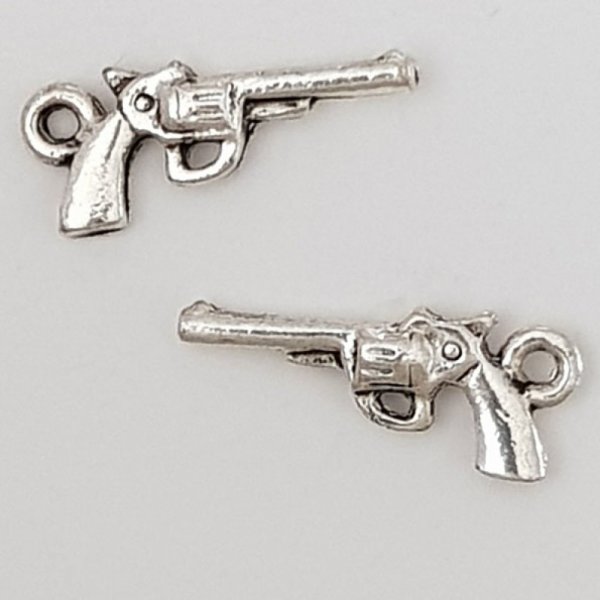 Charm revolver pistol N&deg;01 s&oslash;lv x 20 stk.
