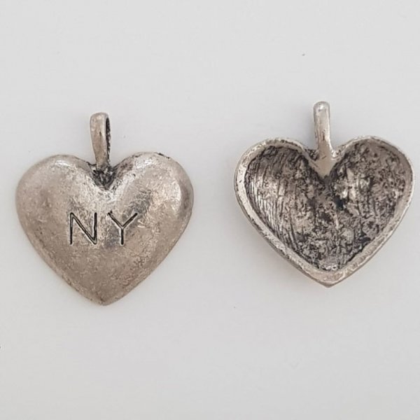 Breloques C&oelig;ur N&deg;12 02 Argent