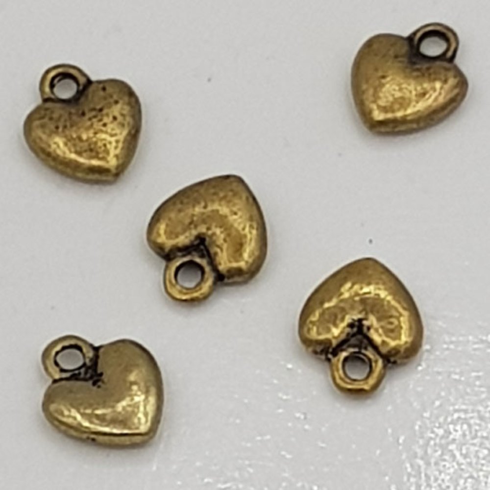 Hjerte charms N°38 Bronze