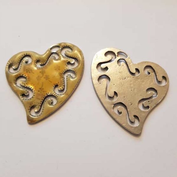 Breloques C&oelig;ur N&deg;85 Jaune 02