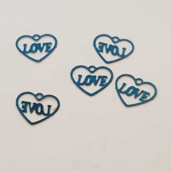 Breloques C&oelig;ur N&deg;87 C&oelig;ur Bleu Love