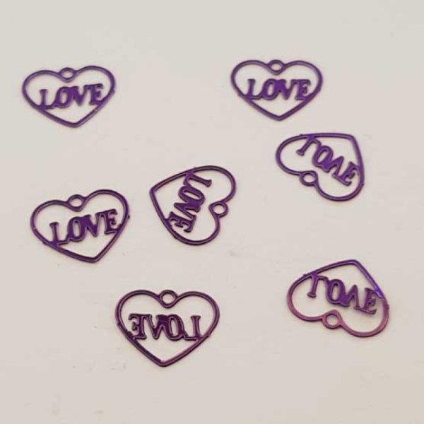 Breloques C&oelig;ur N&deg;87 C&oelig;ur Violet Love