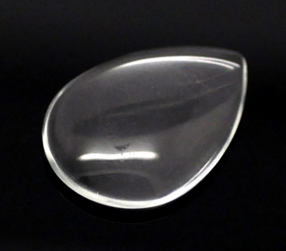 Cabochon Drop 18 x 25 mm i klart glas N°25