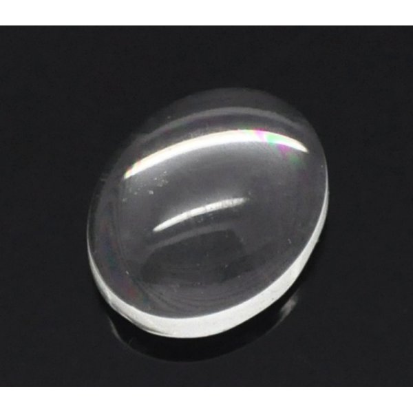 Cabochon Oval 08 x 10 mm i klart glas N&deg;15 pr. 2 stk.