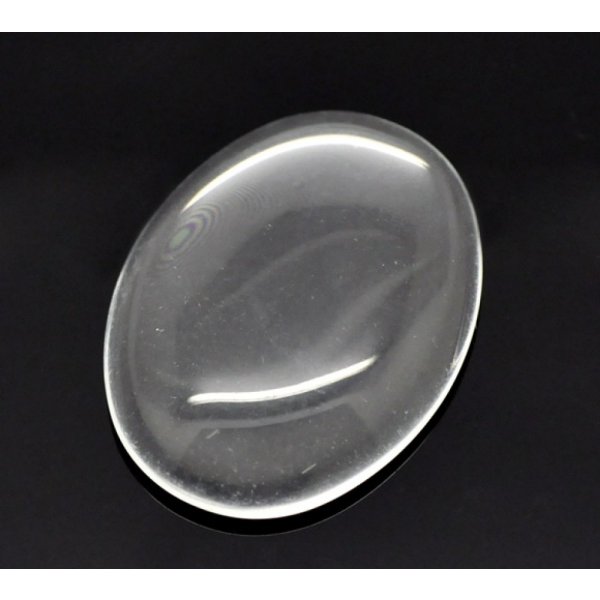Cabochon Oval 30 x 40 mm i klart glas N&deg;21