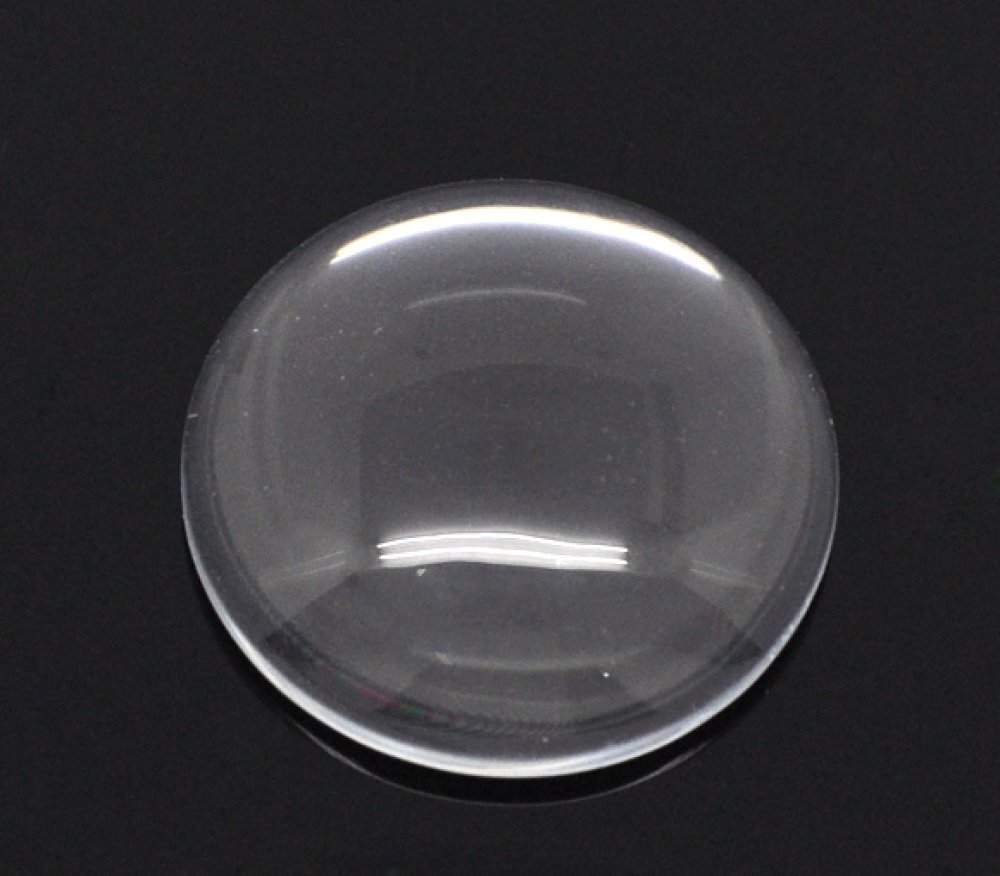 Cabochon Rund 25 mm i klart glas N°11 standard