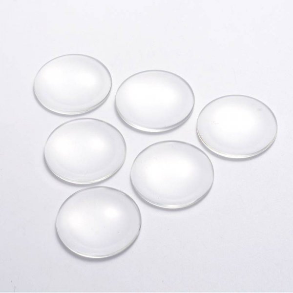 Cabochon Rund 40 mm klart glas R016-40
