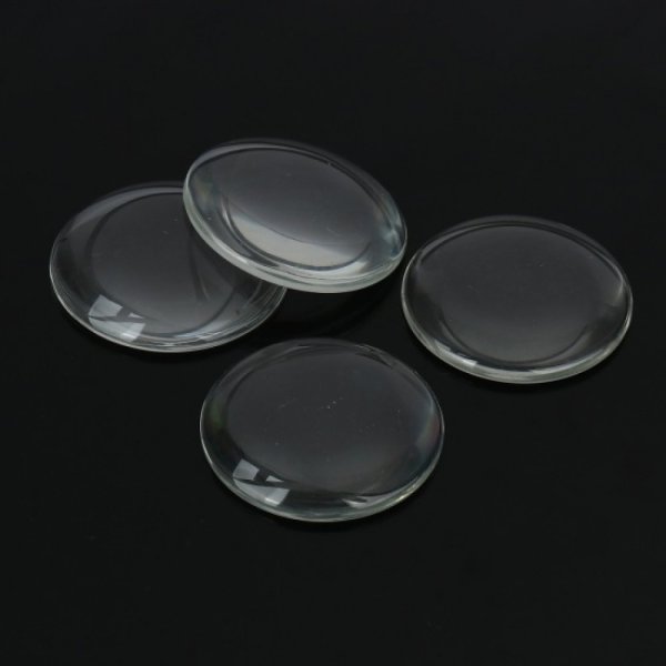 Cabochon Round 58 mm i klart glas