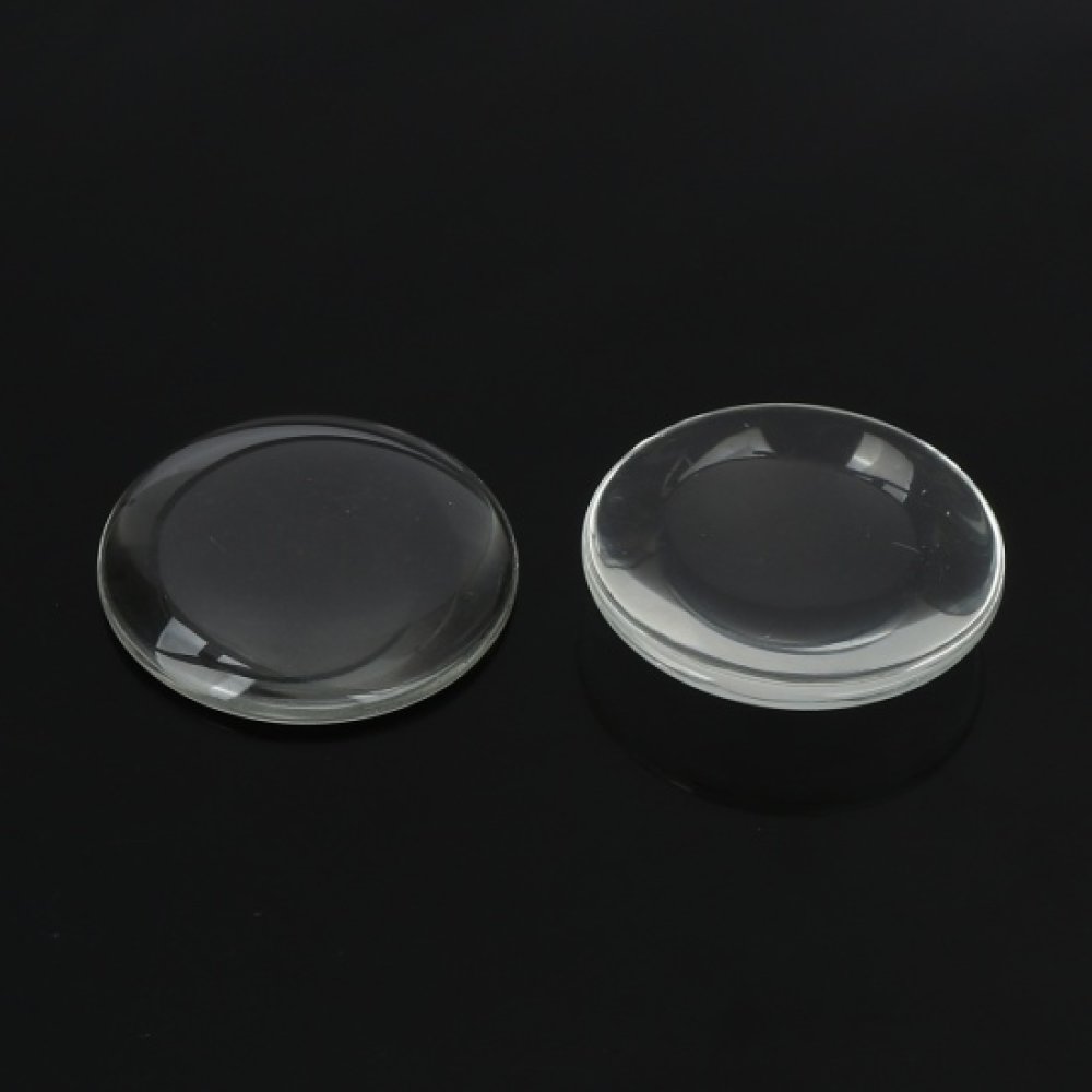 Cabochon Round 58 mm i klart glas