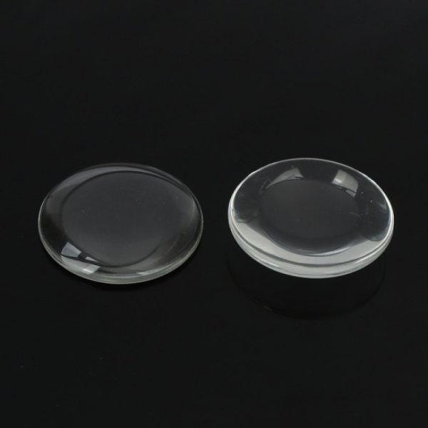 Cabochon Round 58 mm i klart glas