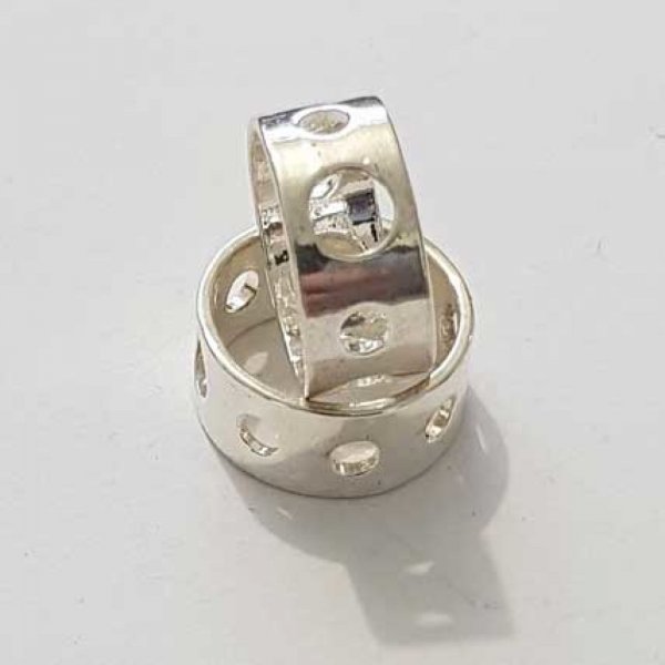 Cage Anneau Pour Perle De 14 mm Argent N&deg;01