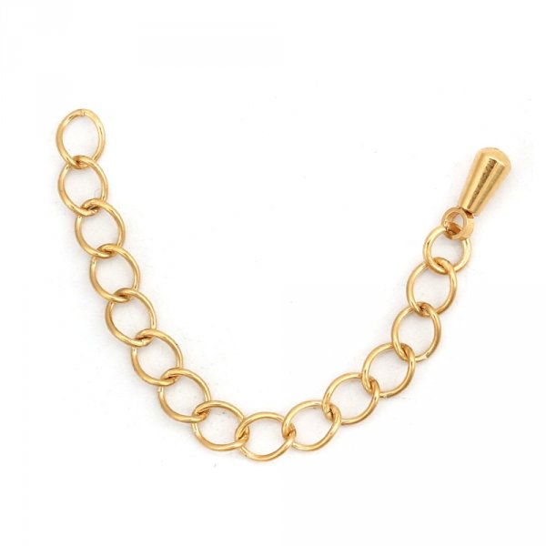 Rustfrit st&aring;l halsk&aelig;de forl&aelig;ngelse k&aelig;de 6 cm N&deg;03 Guld