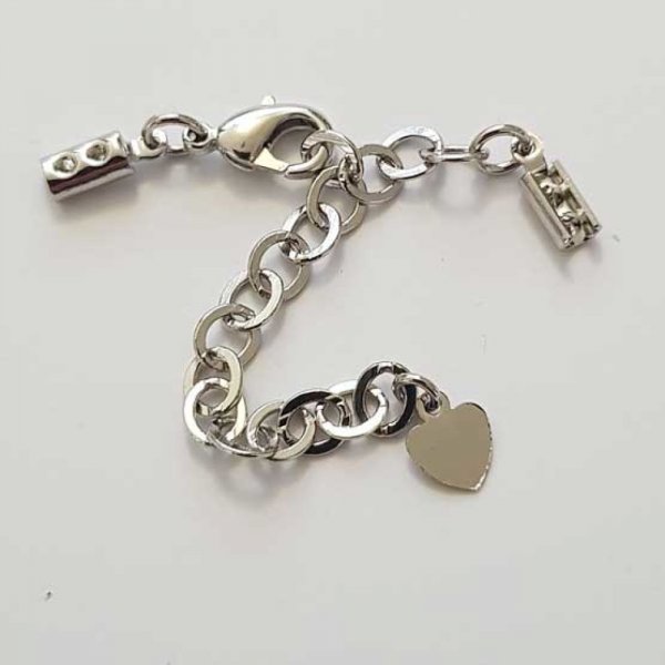 Cha&icirc;ne d'Extension et fermoir mousqueton Argent 09