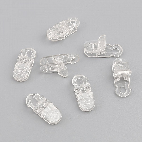 Clips Gennemsigtig maske 3,3 cm x 1,3 cm x 2 stk.