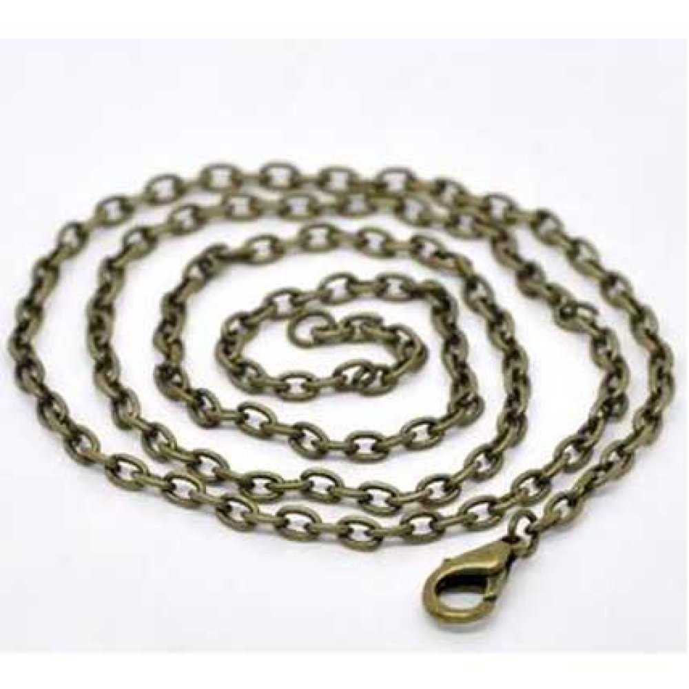 Collier Chaine Bronze maille forçat de 45 cm