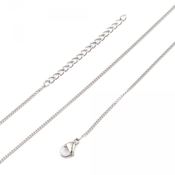 Halsk&aelig;de N&deg;05-02 i rustfrit st&aring;l, 45 cm (18") hestenet