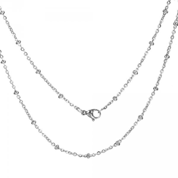 Halsb&aring;nd N&deg;06-02 i rustfrit st&aring;l, 50 cm langt