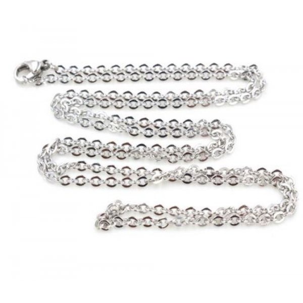 Halsk&aelig;de N&deg;08 i rustfrit st&aring;l 50 cm