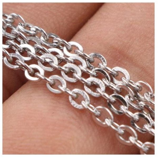 Halsk&aelig;de N&deg;08 i rustfrit st&aring;l 50 cm