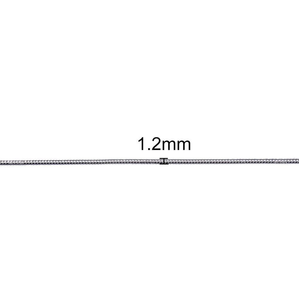 Halskæde N°09 i rustfrit stål slange kæde 51 cm