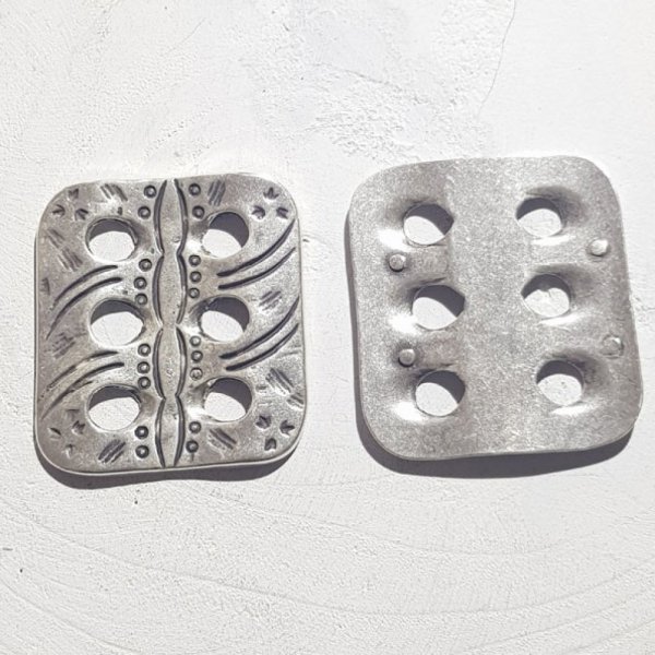 Zamak rektangul&aelig;rt stik N&deg;01 S&oslash;lv